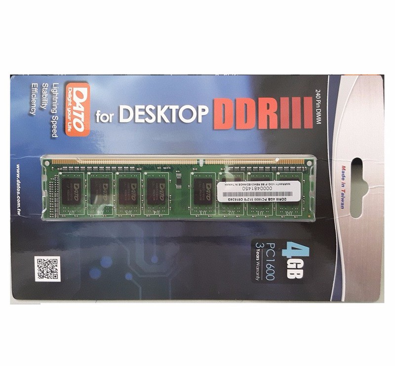 Ram DATO DDR3 4GB bus 1600MHz