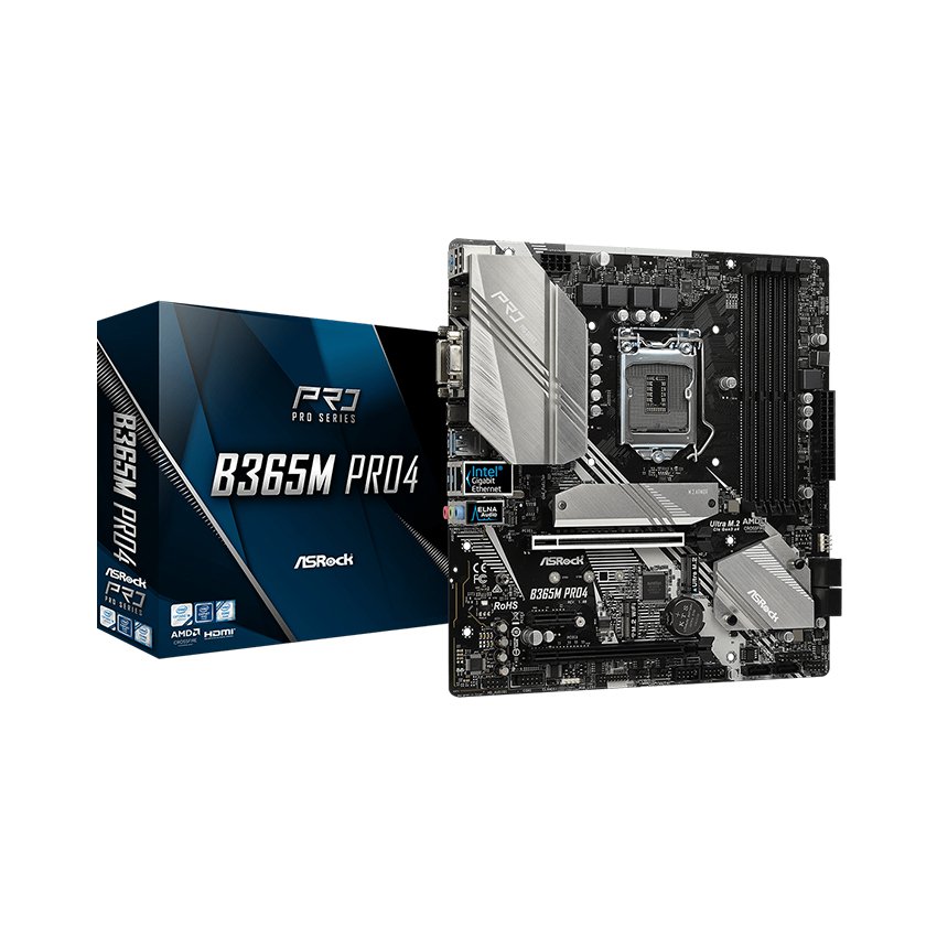 Mainboard ASROCK B365M - Pro4 (Intel B365, Socket 1151, m-ATX, 4 khe RAM DDR4)