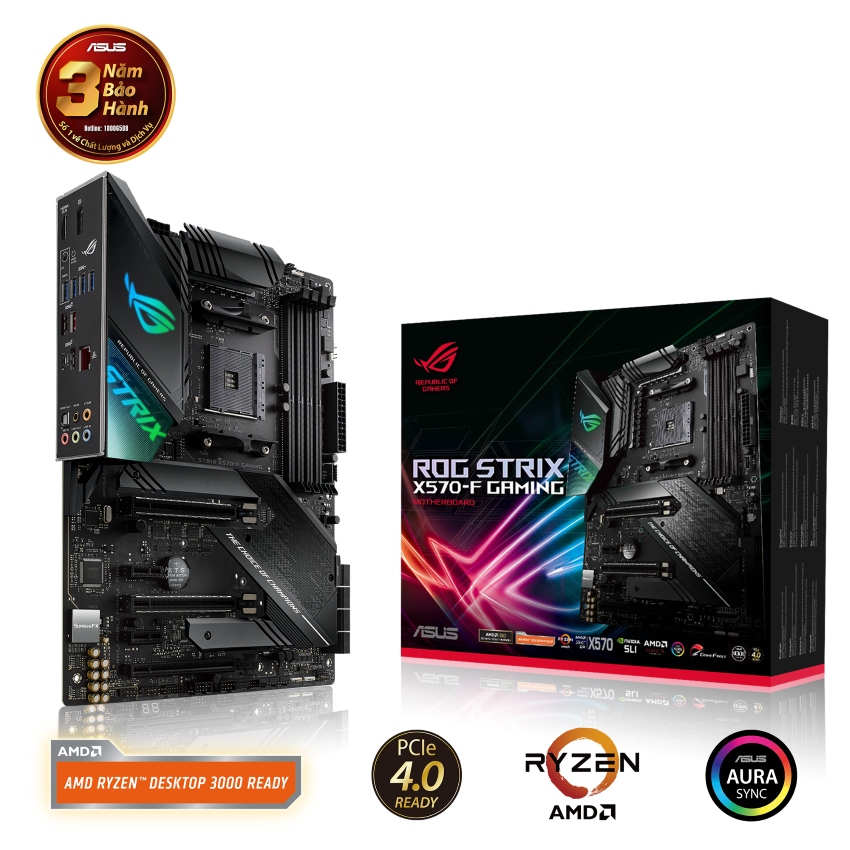 Mainboard ASUS ROG STRIX X570-F GAMING (AMD X570 ,Socket AM4, ATX, 4 khe RAM DDR4)