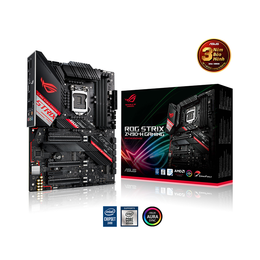 Mainboard ASUS ROG STRIX Z490-H GAMING (Intel Z490, Socket 1200, ATX, 4 khe RAM DDR4)