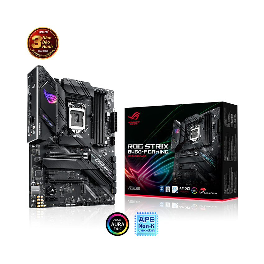 Mainboard ASUS ROG STRIX B460-F GAMING (Intel B460, Socket 1200, ATX, 4 khe Ram DDR4)