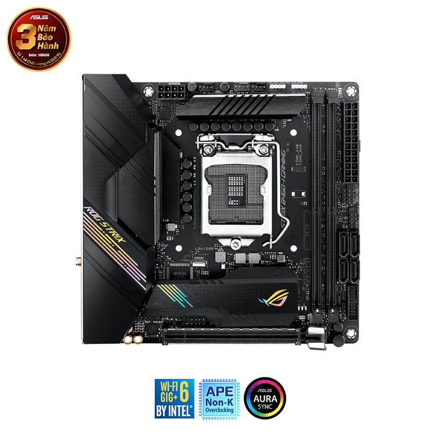 Mainboard ASUS ROG STRIX B460-I GAMING (Intel B460, Socket 1200, Mini-ITX, 2 khe Ram DDR4)