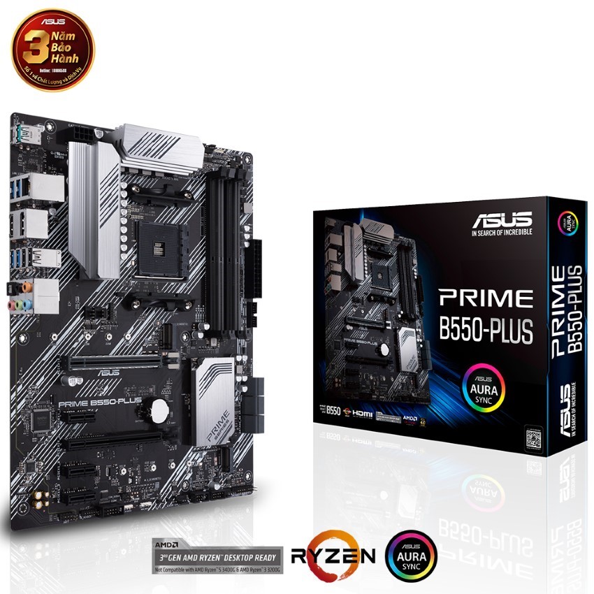 Mainboard ASUS PRIME B550-PLUS (AMD B550, Socket AM4, ATX, 4 khe RAM DRR4)