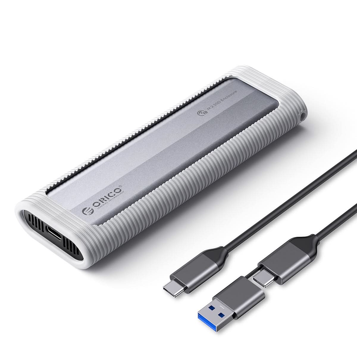 Hộp ổ cứng SSD ORICO M.2 Dual NVME+SATA TypeC - Tốc độ 10Gbps - AXM2S-G2-V1-GY-BP