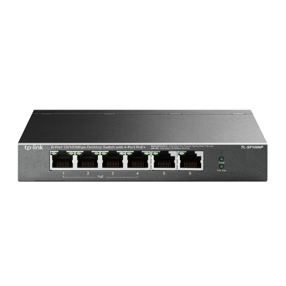 Switch TP-Link TL-SF1006P Để Bàn 6 Cổng 10/100Mbps với 4 Cổng PoE+