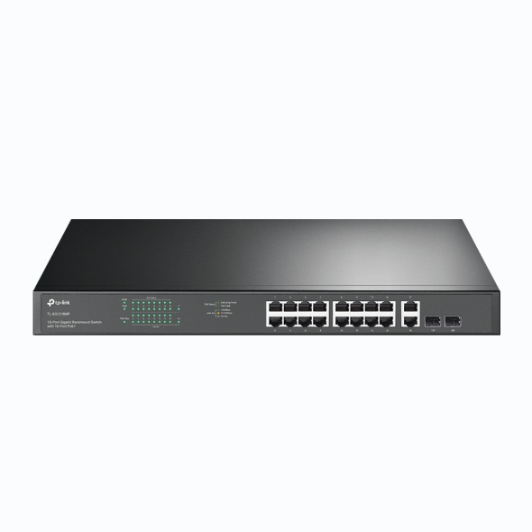 Switch TP-Link TL-SG1218MP Gigabit Rackmount 18 cổng với 16 PoE+