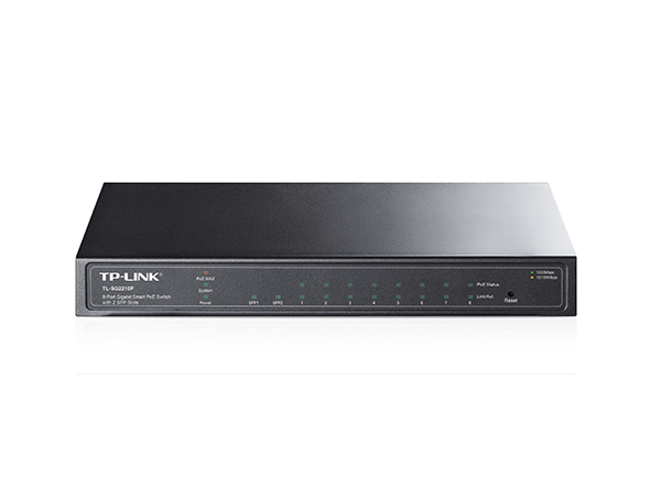 Switch TPlink TL-SG2210P  Smart PoE 8 cổng Gigabit với 2 khe cắm SFP